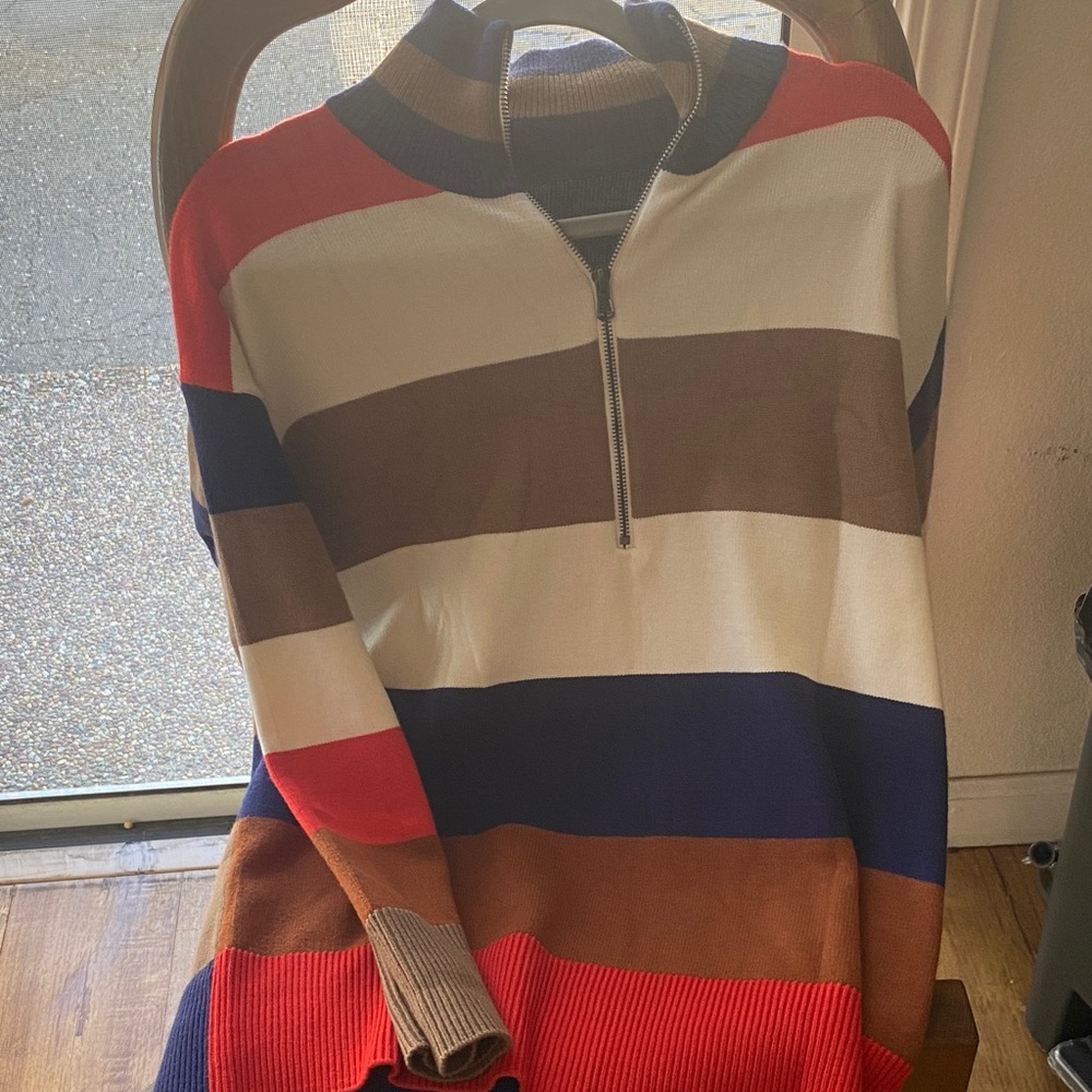 Striped Half-Zip Sweater Women’s